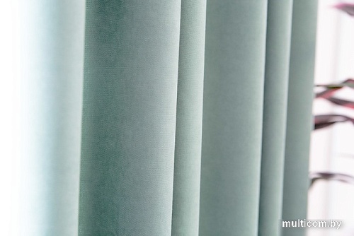 Комплект штор Decoretto Канвас нежно-мятный КНМ-К248 4x2.7 м (зеленый, 2 шт)