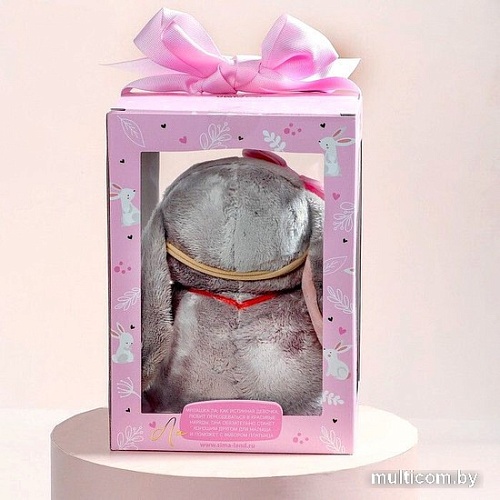 Классическая игрушка Milo Toys Зайка Ла-Пу-Ля с повязкой бант 9211948