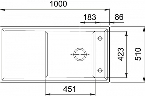 Кухонная мойка Franke Ambion ABK 611-100 (оникс)