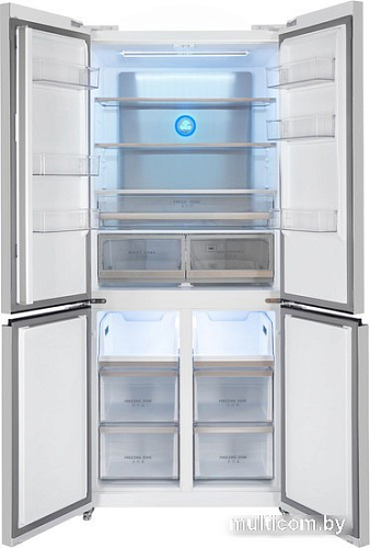 Четырёхдверный холодильник Hiberg RFQ-600DX NFGW Inverter