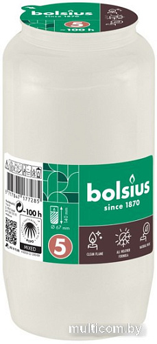 Набор свечей Bolsius Ритуальные масляные Copmo rc5 rspo mb 5 дней горения (белый)