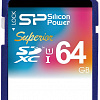 Карта памяти Silicon-Power SDXC Superior UHS-1 (Class 10) 64 GB (SP064GBSDXCU1V10)