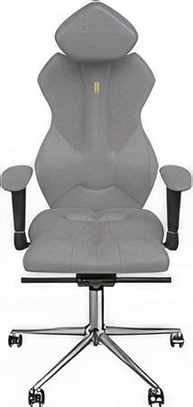 Кресло Kulik System Royal (азур, серебристый с подголовником)