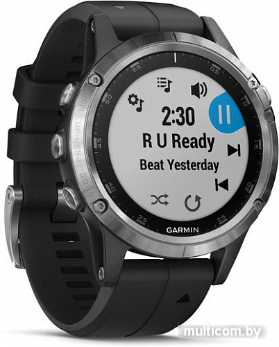 Умные часы Garmin Fenix 5 Plus Sapphire (серебристый/черный)