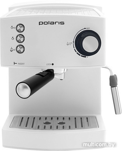 Рожковая помповая кофеварка Polaris PCM 1527E Adore Crema (белый)