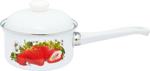 Кастрюля с длинной ручкой Лысьвенские эмали Сочная клубника С-1607АП/4