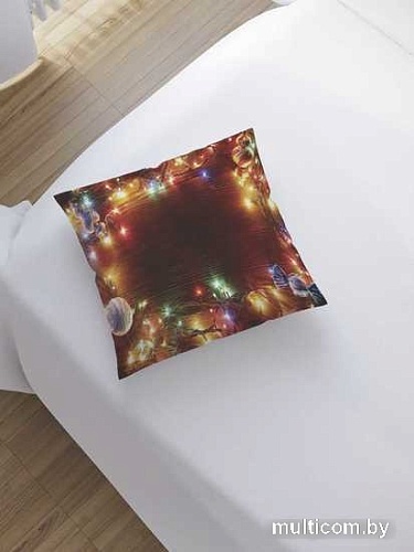 Чехол на подушку JoyArty Новогодние гирлянды sl_19389
