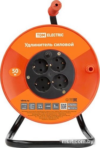 Удлинитель на катушке TDM Electric SQ1301-0536