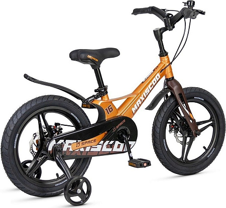 Детский велосипед Maxiscoo Space Deluxe 16 2025 MSC-S1644D (оранжевый топаз)