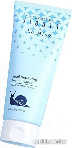 Jigott & La Miso Восстанавливающая пенка для умывания с муцином улитки 180 мл