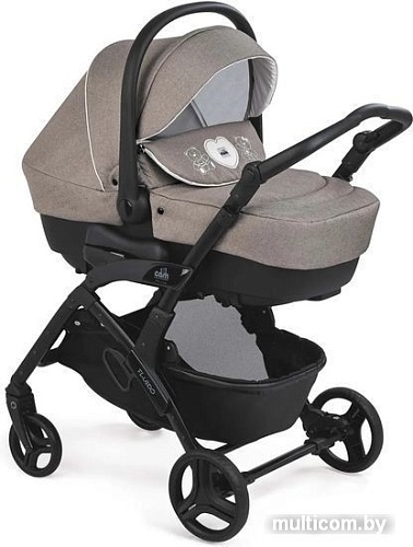 Универсальная коляска CAM Tris Fluido Easy 0-22кг (3 в 1, медведь/бежевый)