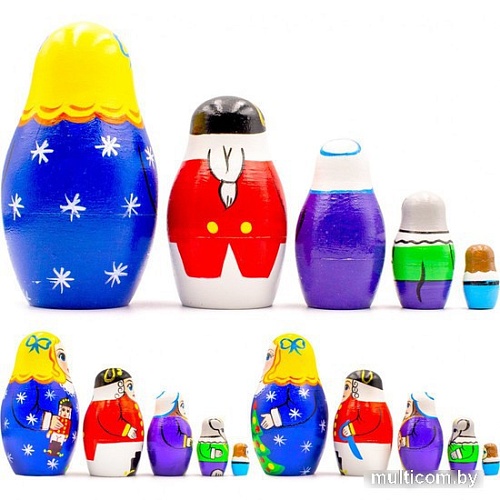 Развивающая игра Брестская Матрешка Щелкунчик (набор 5 шт)