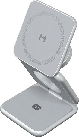 Беспроводное зарядное Magssory Fold Pro 3 в 1 WCH063 (серебристый)