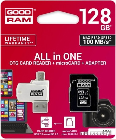 Карта памяти GOODRAM ALL in ONE microSDXC M1A4-1280R12 128GB