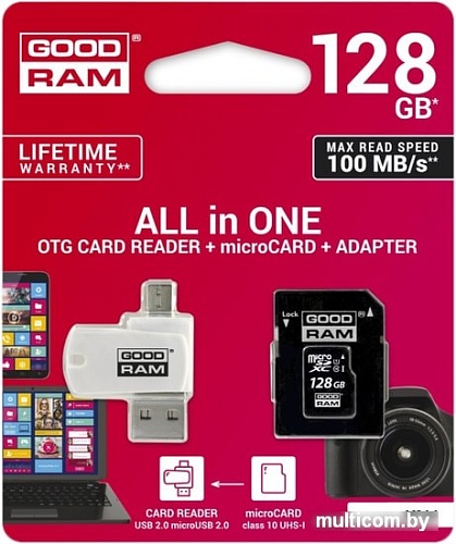 Карта памяти GOODRAM ALL in ONE microSDXC M1A4-1280R12 128GB
