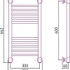 Полотенцесушитель Сунержа Богема+ 600x300 00-0220-6030