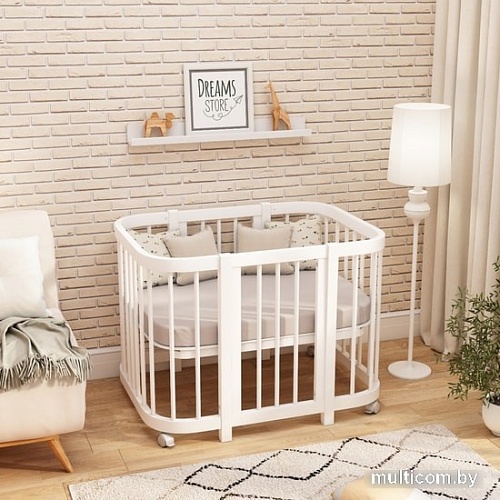 Кроватка-трансформер Dreams Smart 1521 (белый)