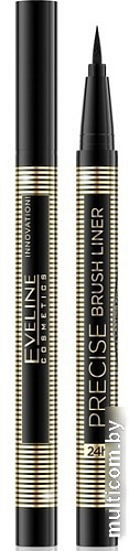 Подводка-фломастер Eveline Cosmetics Precise Brush Liner ультрастойкая черный