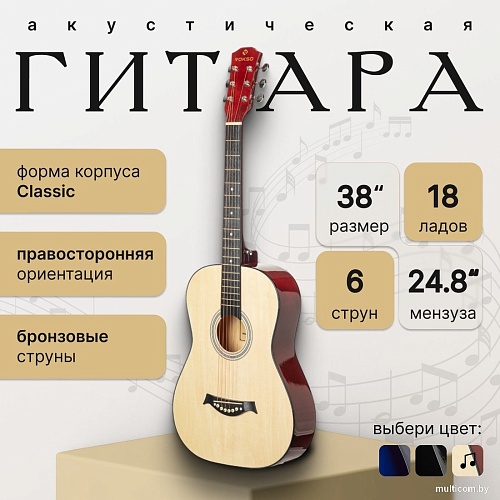 Акустическая гитара ROKSO FT-R38B-N