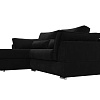 Угловой диван Mebelico Пекин 115415L (левый, микровельвет, черный)