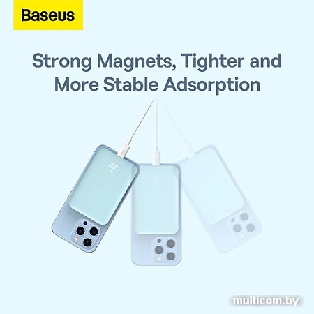 Внешний аккумулятор Baseus Magnetic Wireless PPCX020003 6000mAh (голубой)