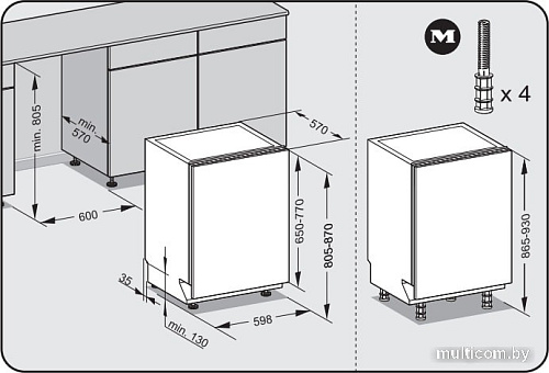 Посудомоечная машина Midea G7160SCVi