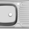 Кухонная мойка Ukinox Классика CLM760.435 5K 2L (с сифоном)
