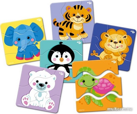 Мозаика/пазл Baby Toys Зверята 02501