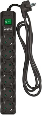 Сетевой фильтр SVEN SF-06E-16 (3 м)