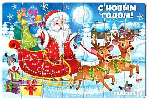 Мозаика/пазл Puzzle Time Дедушка Мороз Пазл в елочном шаре