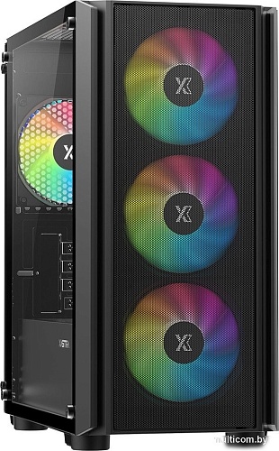 Корпус XASTRA A402M 4FRGB (черный)
