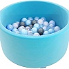 Сухой бассейн Romana Easy ДМФ-МК-02.53.03 (бирюзовый, 150 шариков ассорти с серым)