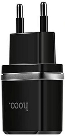 Сетевое зарядное Hoco C12 без кабеля (черный)