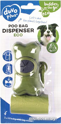 Контейнер для пакетов Duvo Plus ECO Poo Bag Dispenser 12499 (зеленый)