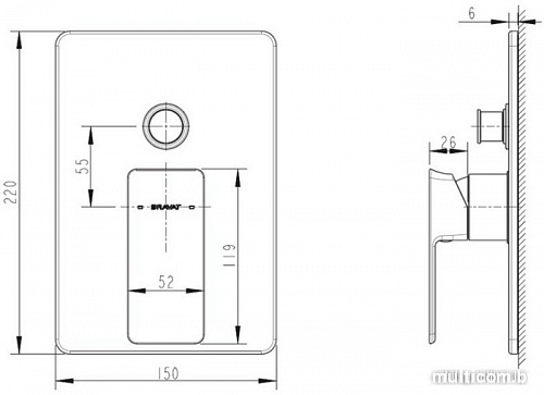 Смеситель Bravat Phillis PB856101CP-2-ENG