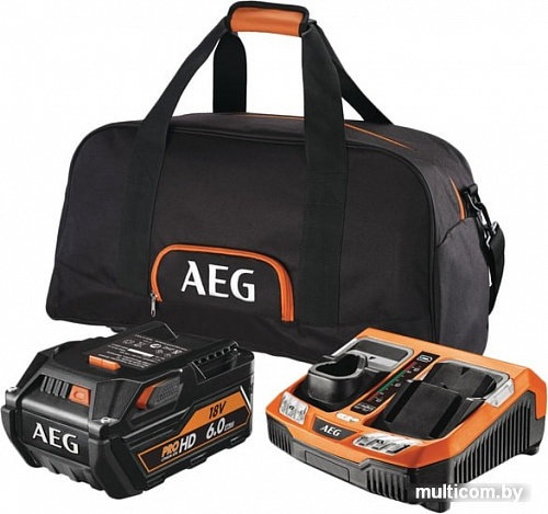 Аккумулятор с зарядным устройством AEG Powertools SETL1860RHDBLK 4932464756 (18В/6 Ah + 12-18В)