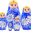 Развивающая игра Брестская Матрешка В синем наряде с ромашками (набор 5 шт)