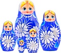 Развивающая игра Брестская Матрешка В синем наряде с ромашками (набор 5 шт)