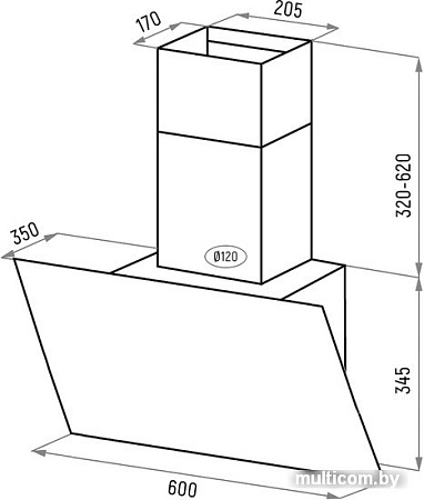 Кухонная вытяжка Ciarko Renaissance 60 (черный)