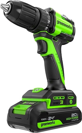 Дрель-шуруповерт Greenworks DD345 3708307CUA (с 1-им АКБ)