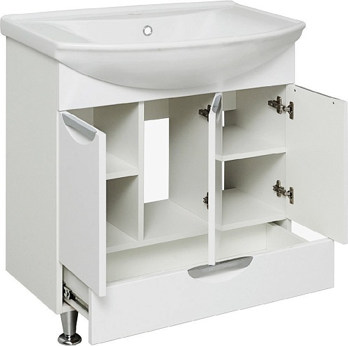 Runo Тумба с умывальником Runo Барселона 75 + Стиль 75 (напольная)