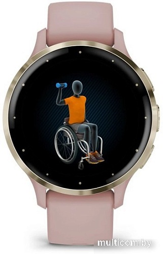 Умные часы Garmin Venu 3S (розовый, с силиконовым ремешком)