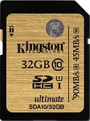 Карта памяти Kingston SDHC Ultimate UHS-I U1 (Class 10) 32GB (SDA10/32GB)