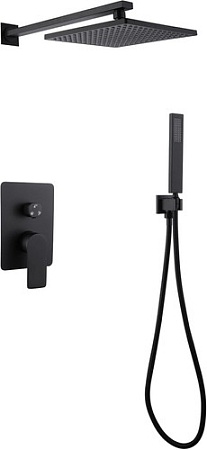 Душевая система Abber Weiss Insel AF8018B (черный матовый)