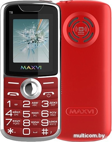 Мобильный телефон Maxvi T8 (красный)