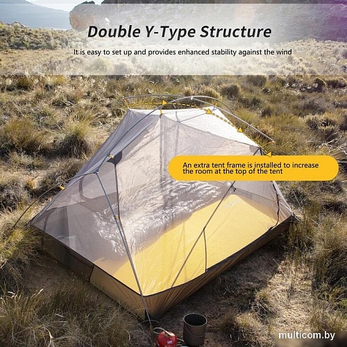 Треккинговая палатка Naturehike Mongar Ultralight 2 210T (зеленый)