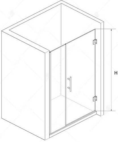 Стеклянная шторка для ванны RGW Hotel HO-02B 350601209-14 (черный/прозрачное стекло)