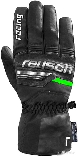 Горнолыжные перчатки Reusch Ski Race VC R-Tex XT 6201257-7021 (р-р 9, Black/White/Neon Green)