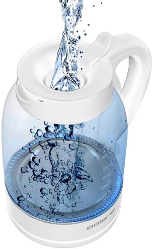 Электрический чайник Polaris PWK 1797CGL Water Way Pro (белый)
