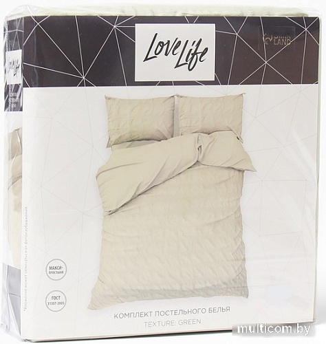 Постельное белье Love Life Texture 1.5сп 10323178 (зеленый)